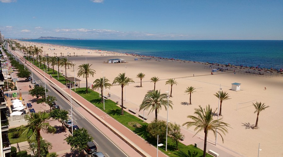 Vista de la playa de Gandía desde Xeresa - destinos turísticos La Safor